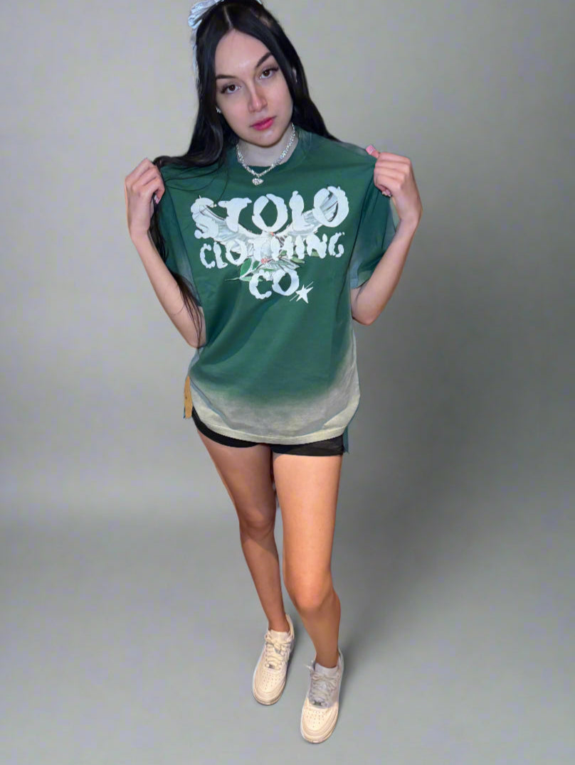 Limited Edition Stolo Clothing Co Birdies Monkey Washed Ice Drop Shoulder Tee