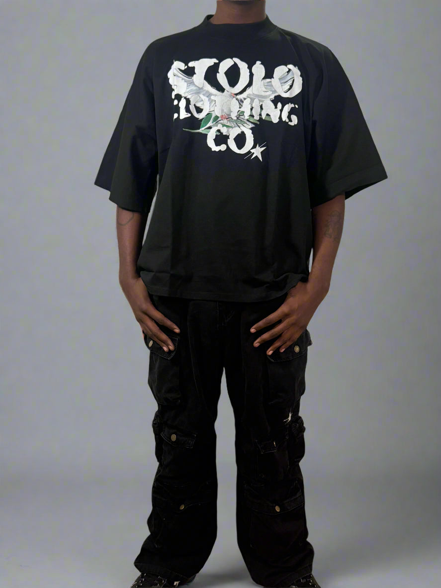 Stolo Clothing Co Birdies Oversized Cropped Boxy Tee