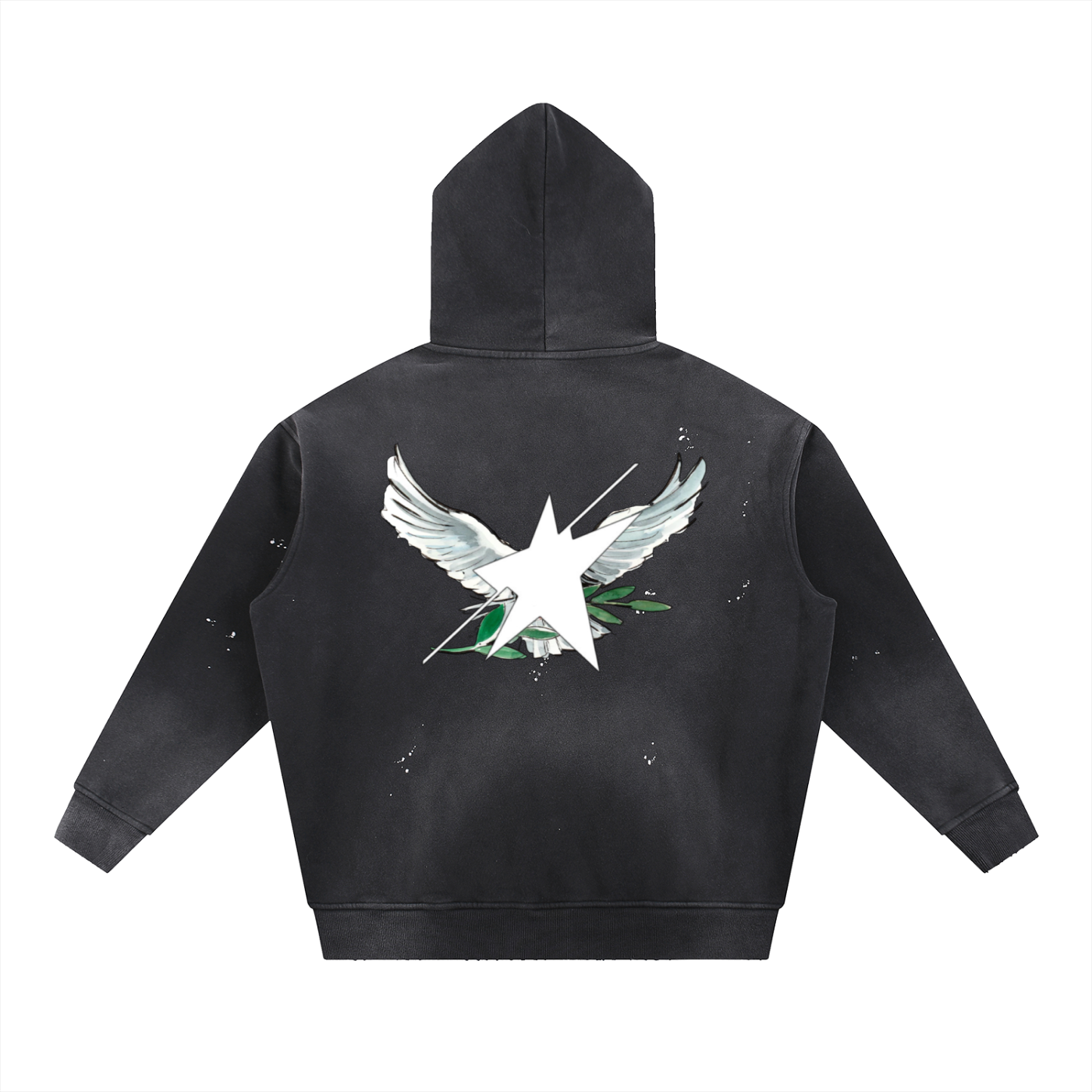 Limited Edition Stolo Clothing Co Birdies Vintage Washed Frayed Fleece Hoodie