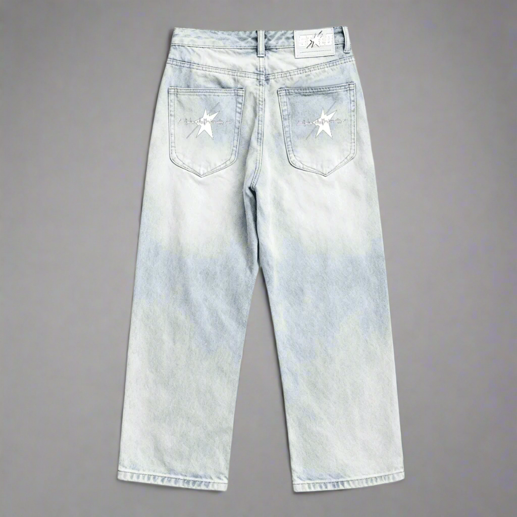 Stolo Clothing Co STARCHILD Baggy Faded Blue Denim Jeans