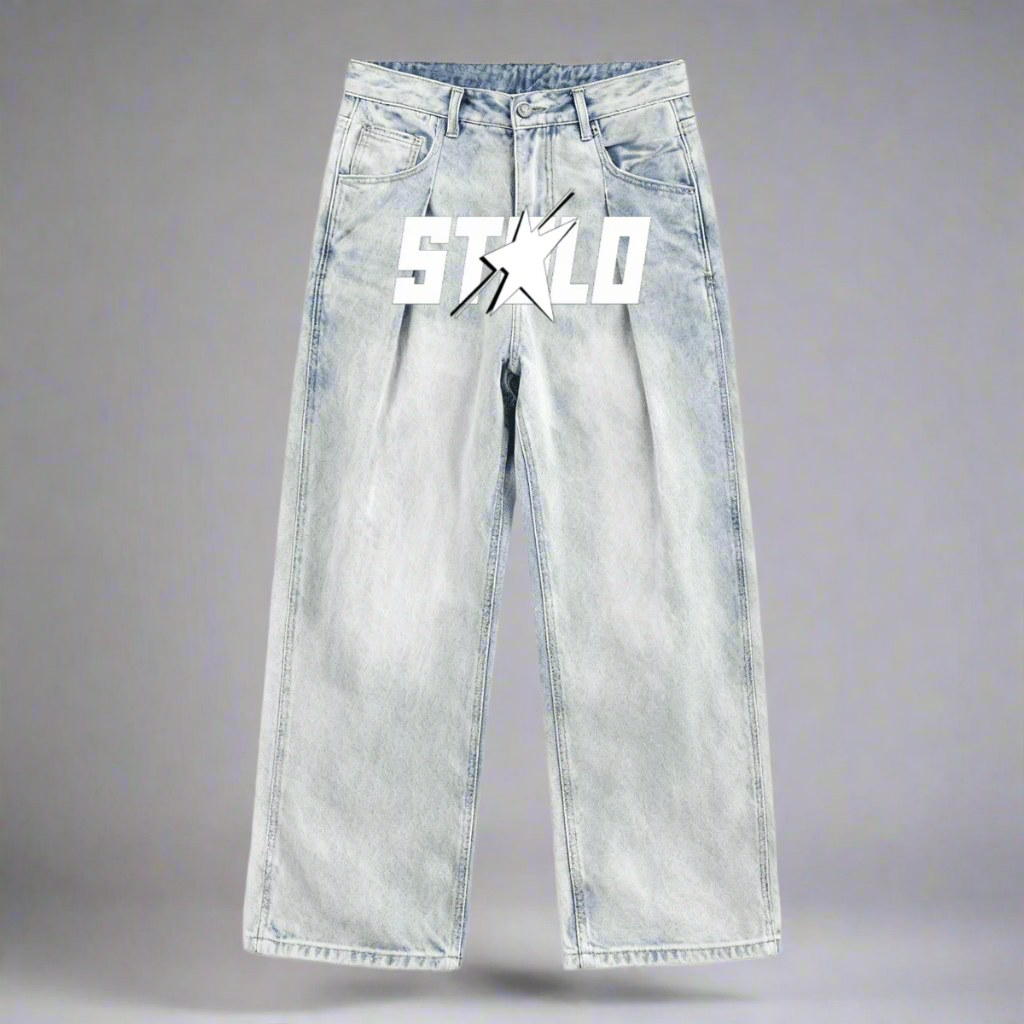 Stolo Clothing Co STARCHILD Baggy Faded Blue Denim Jeans