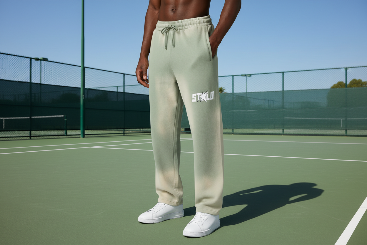 Stolo Clothing Co STARCHILD Sun Faded Raw Edge Straight-Leg Sweatpants