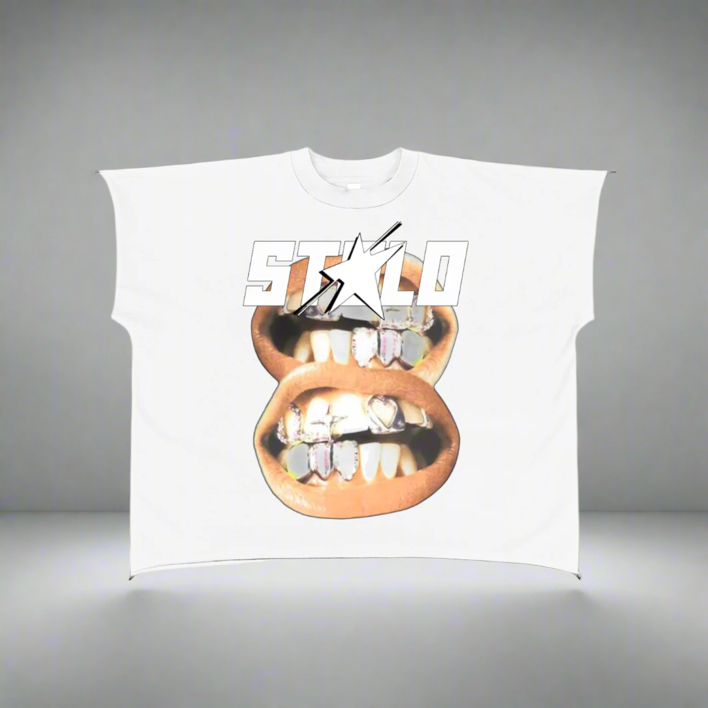 Stolo Clothing Co DOUBLE SMILE Raw Edge Boxy Non-Shrink Tank Top Tee