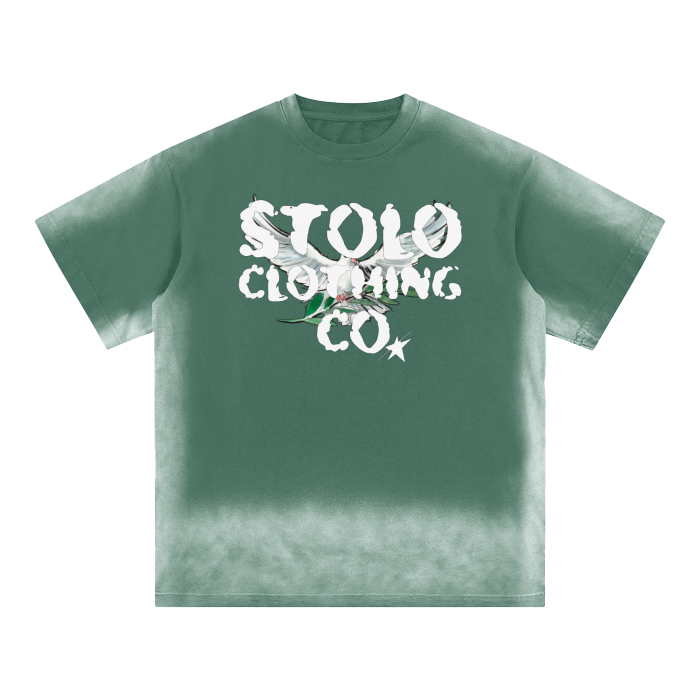 Limited Edition Stolo Clothing Co Birdies Ice Washed Drop Shoulder Tee