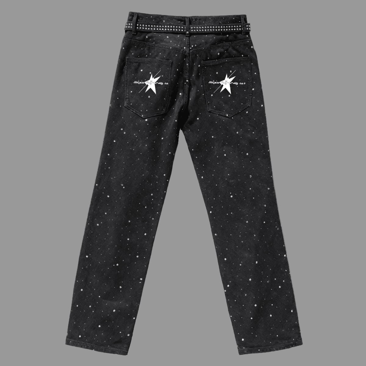 Stolo Clothing Co STARCHILD Unisex Rhinestone Star Loose Straight Jeans