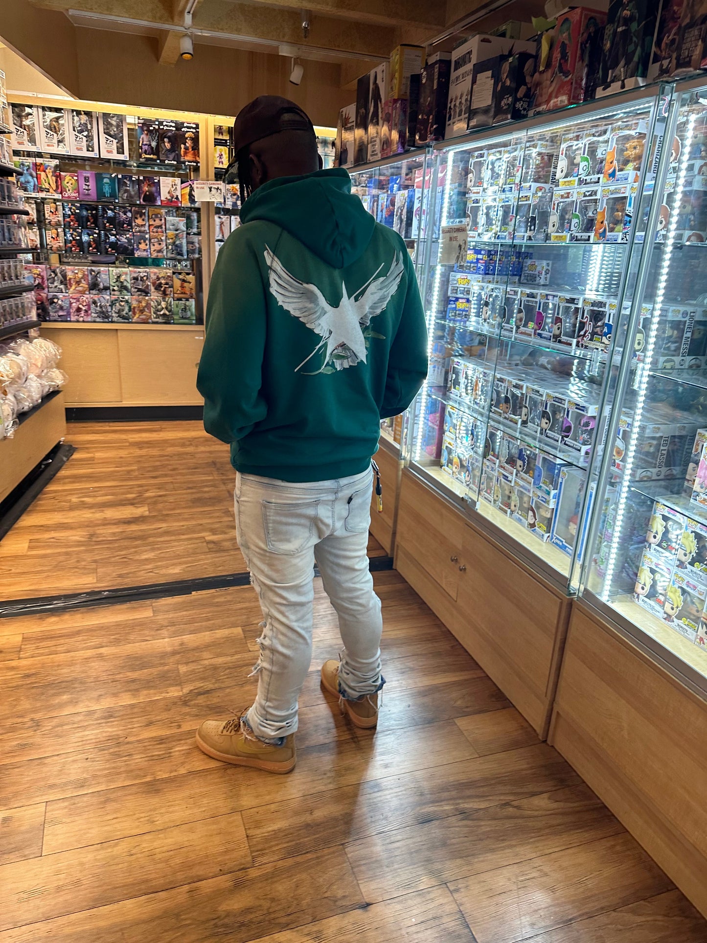 Stolo Clothing Co Birdies Heavyweight Washed Effect Hoodie (Green)