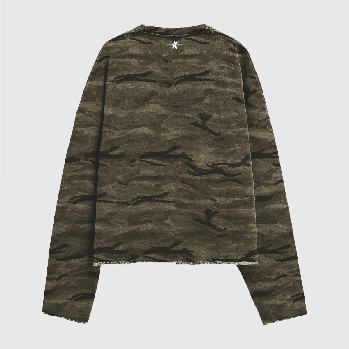 Stolo Clothing Co SHOOT 2 KILL Camo Cropped Heavyweight Long Sleeve Tee (400GSM)
