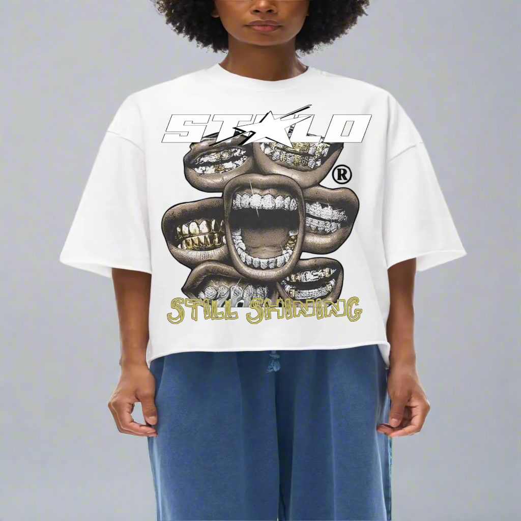 Limited Editon Stolo Clothing Co STILL SHINING French Terry Raw Edge Tee