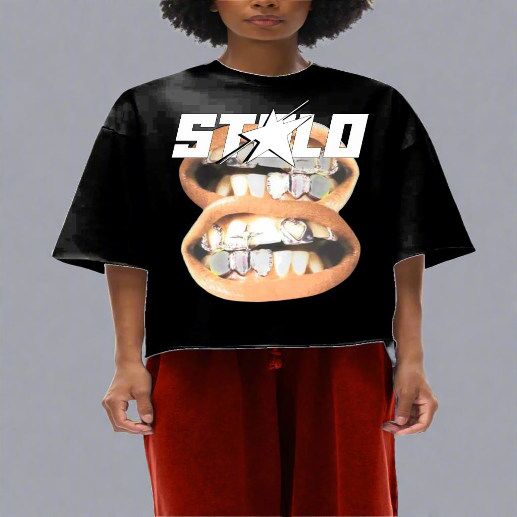 Stolo Clothing Co DOUBLE SMILE French Terry Raw Edge Tee