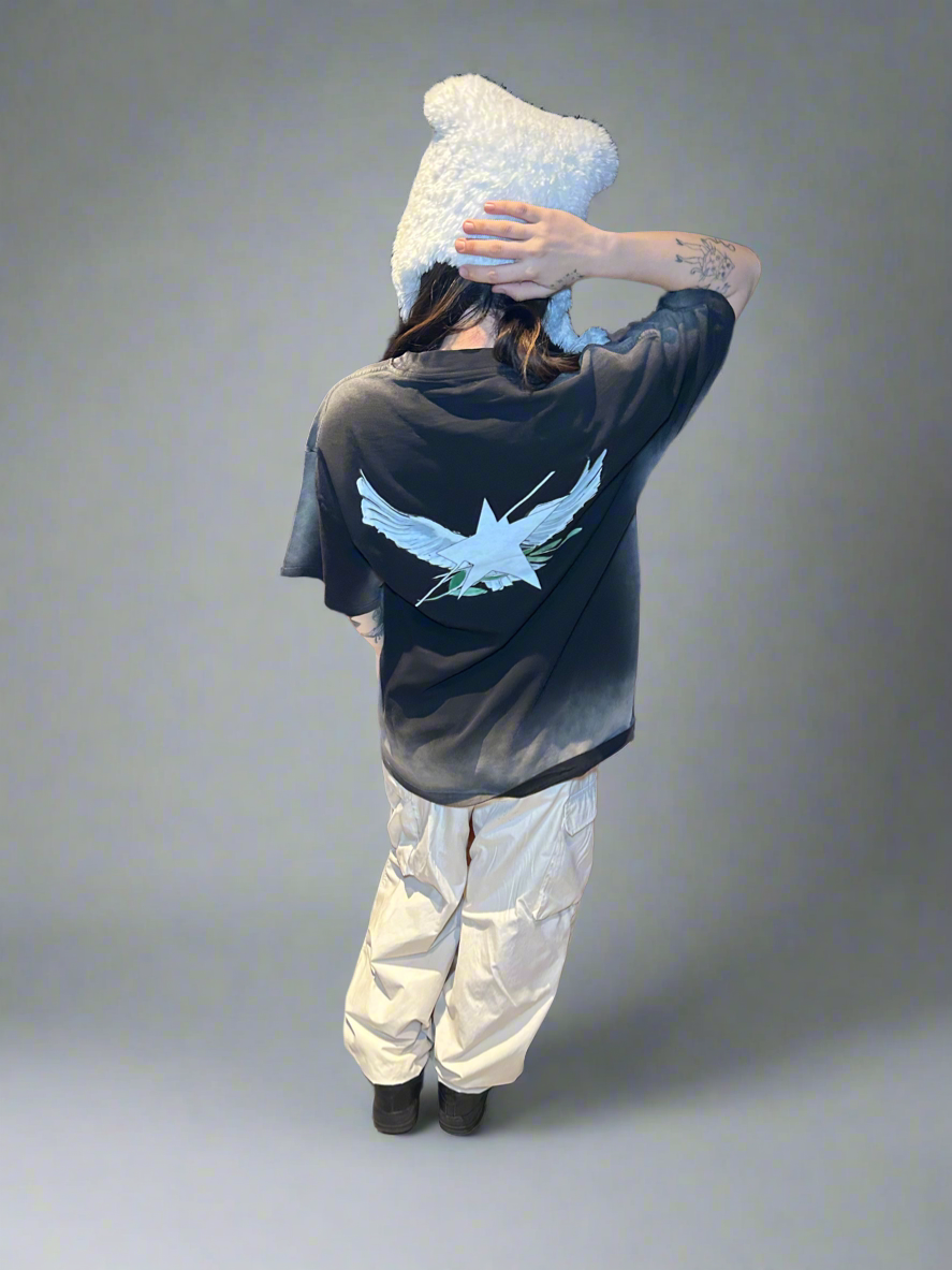 Limited Edition Stolo Clothing Co Birdies Ice Washed Drop Shoulder Tee