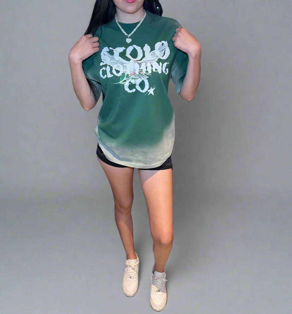 Limited Edition Stolo Clothing Co Birdies Monkey Washed Ice Drop Shoulder Tee