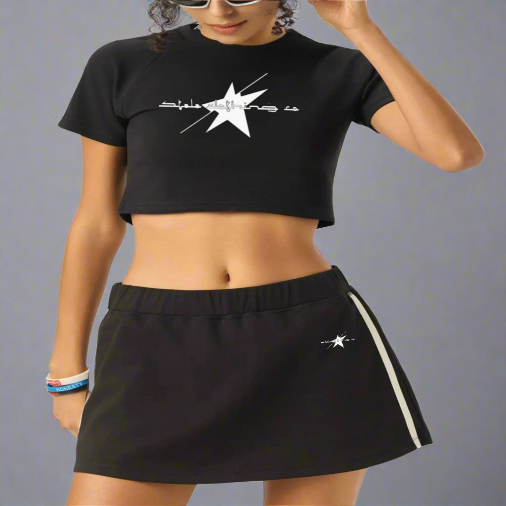 Stolo Clothing Co Essentials Taped Cooling Performance Crop Top Tee
