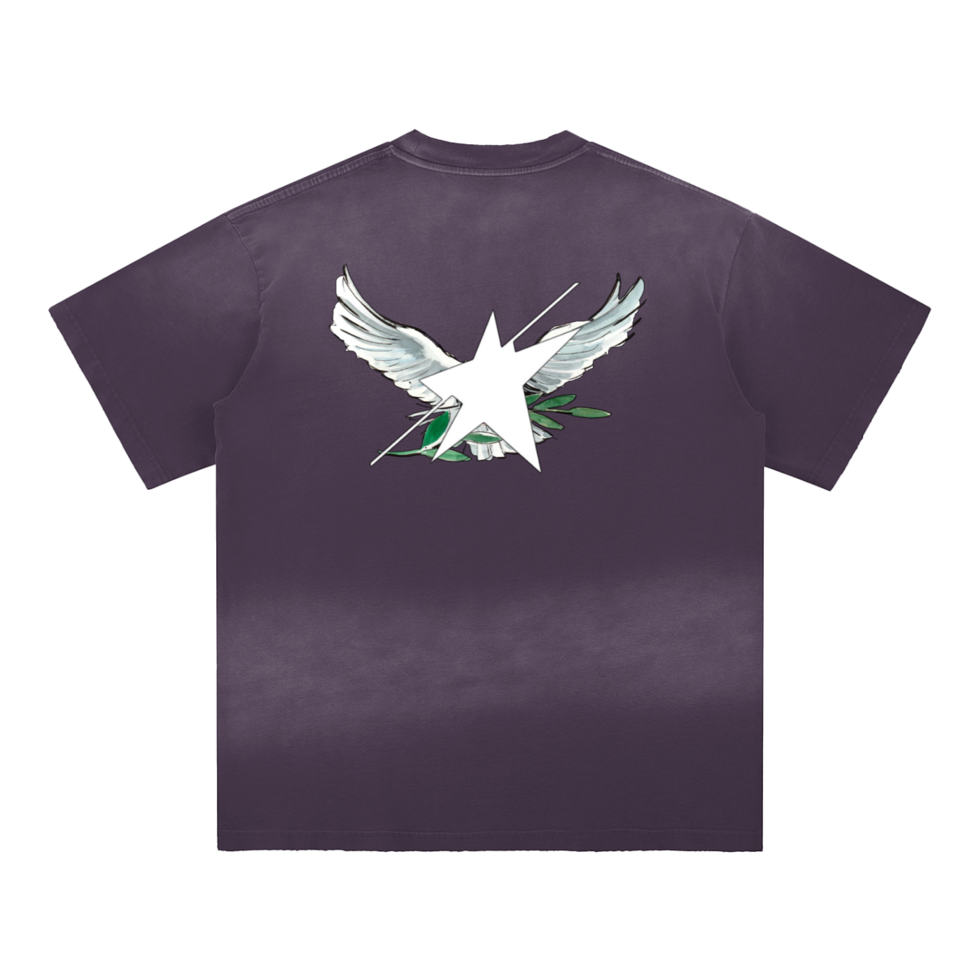 Limited Edition Stolo Clothing Co Birdies Sun Faded Hand-Frayed Cotton Tee