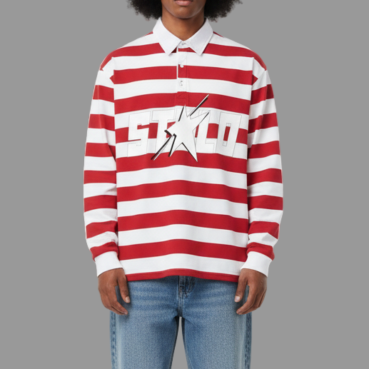 Stolo Clothing Co STARCHILD WHERES WALDO Striped Polo Tee
