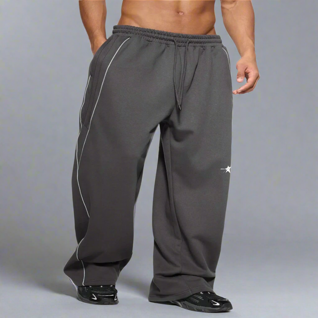 Stolo Clothing Co Essential Reflection Striped Straight-Leg Sweatpants