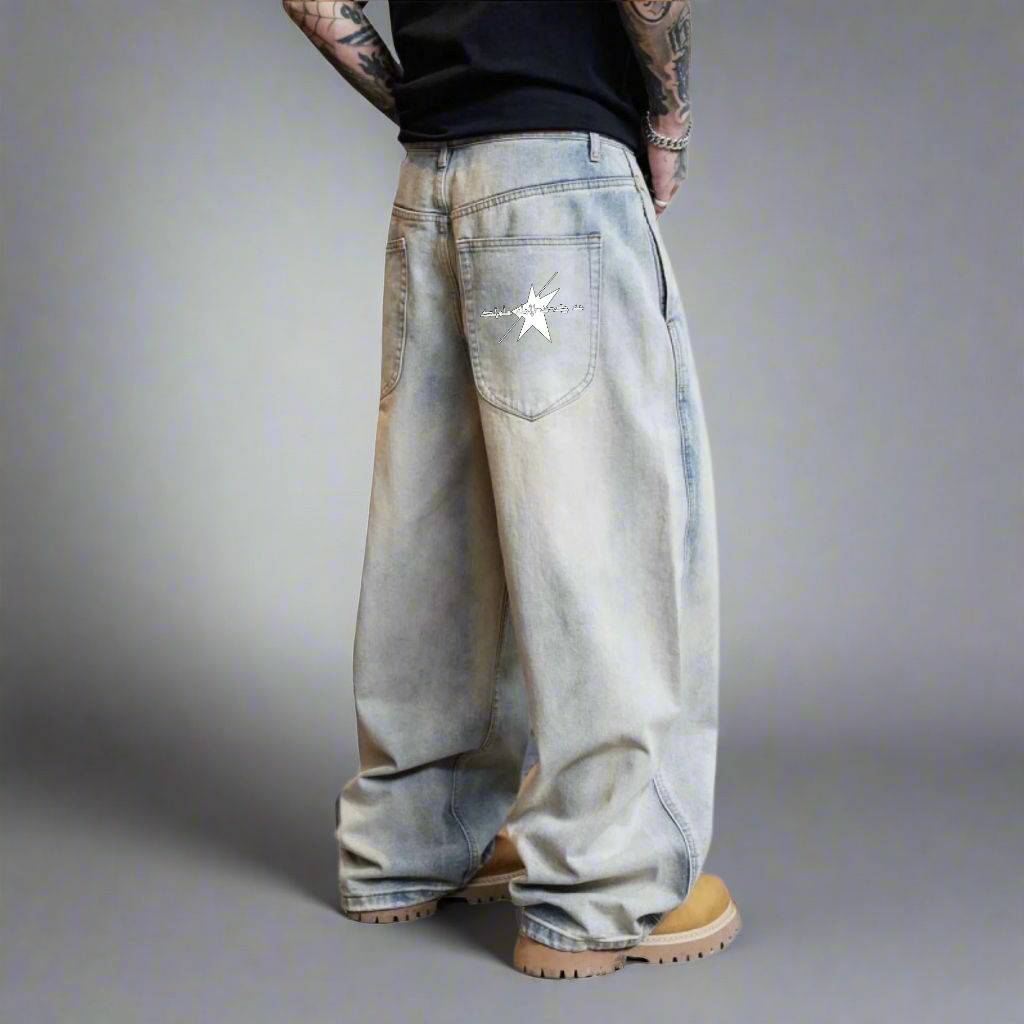 Stolo Clothing Co STARCHILD Baggy Faded Blue Denim Jeans