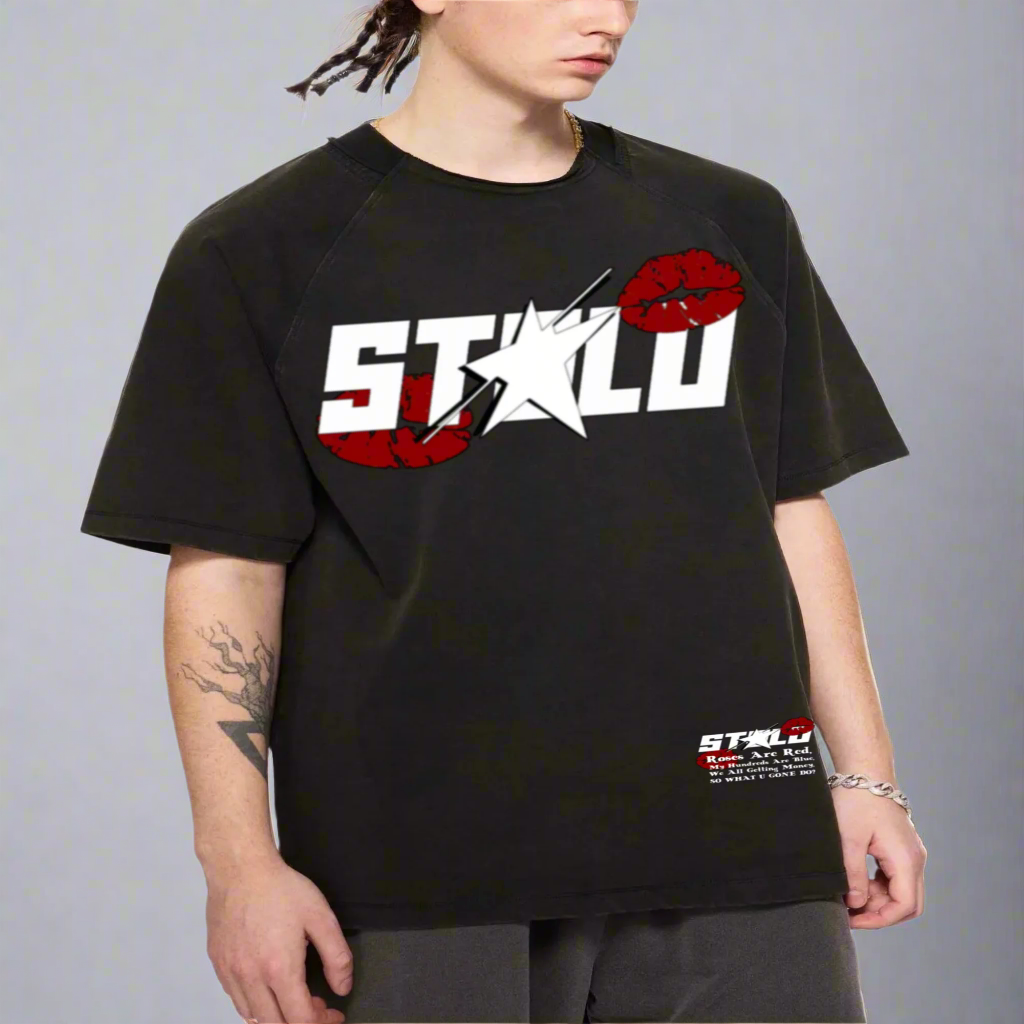 Vintage Stolo Clothing Co LUV U Raglan Cotton Tee