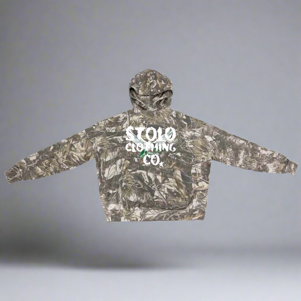 Stolo Clothing Co Birdies French Terry Tree Print Camo Hoodie
