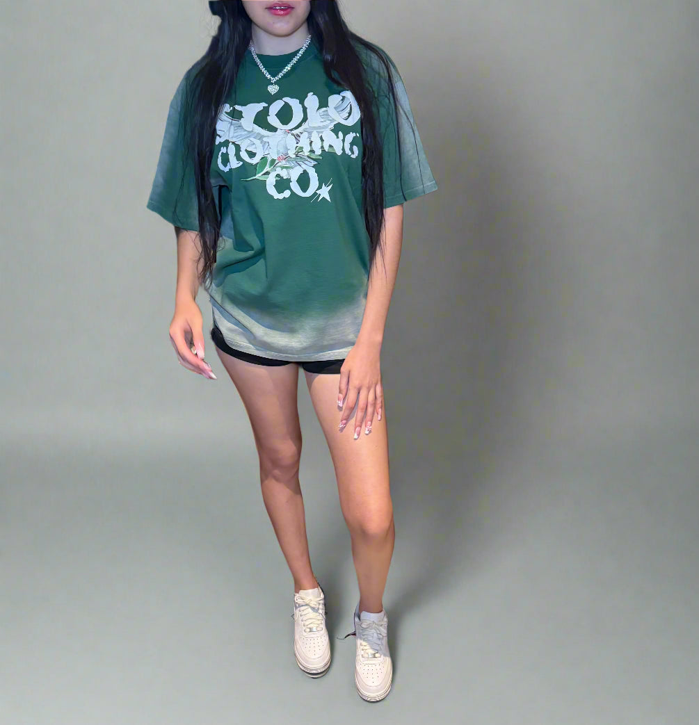 Limited Edition Stolo Clothing Co Birdies Monkey Washed Ice Drop Shoulder Tee
