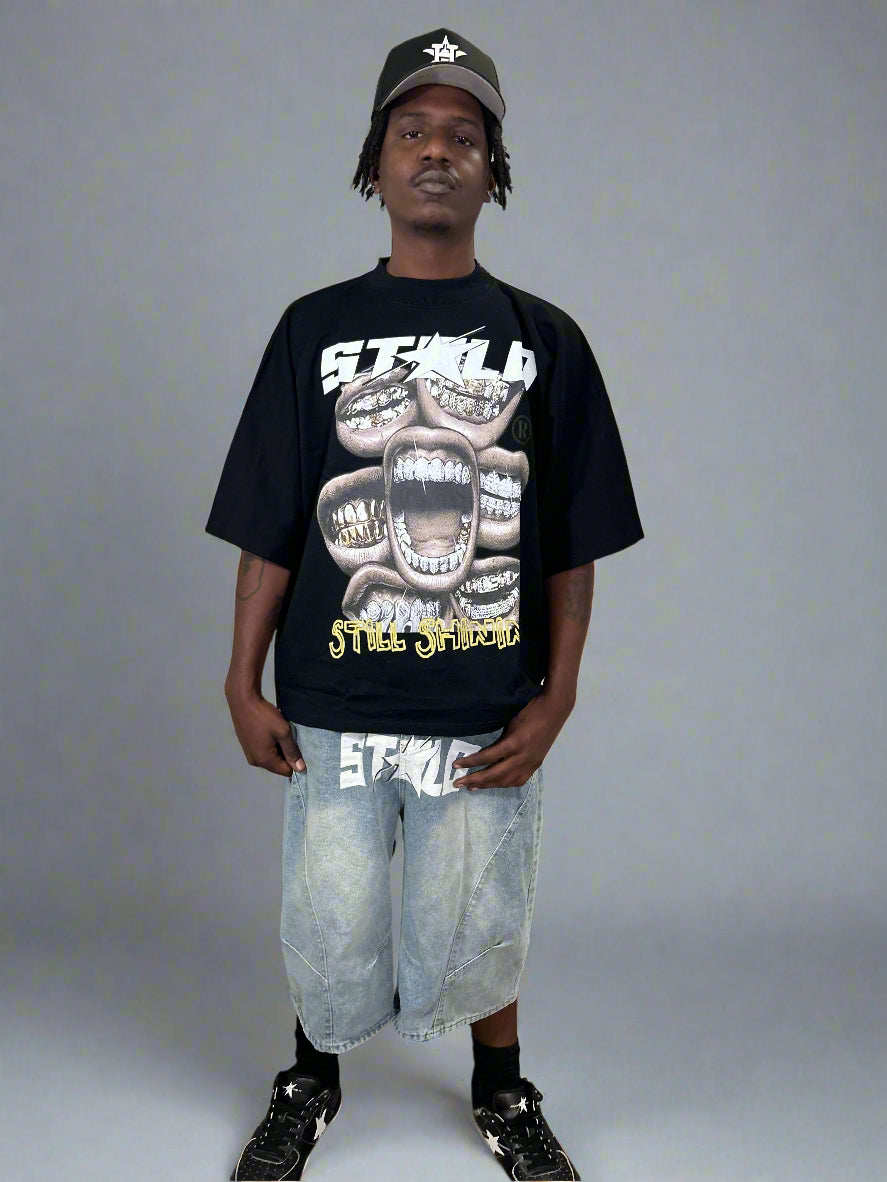 Limited Edition Stolo Clothing Co STILL SHINNING Oversized Cropped Boxy Tee