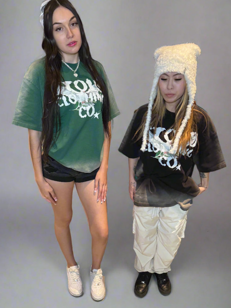 Limited Edition Stolo Clothing Co Birdies Monkey Washed Ice Drop Shoulder Tee