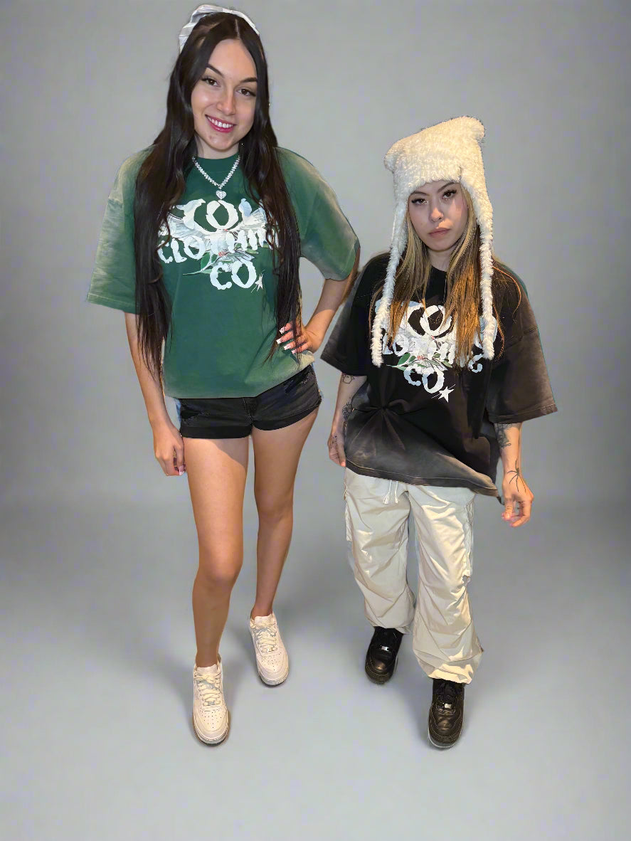 Limited Edition Stolo Clothing Co Birdies Ice Washed Drop Shoulder Tee