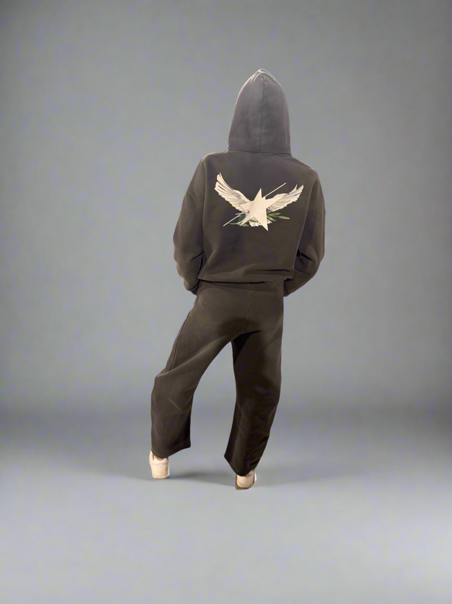 Stolo Clothing Co Birdies Hand-Frayed Sun Faded Boxy Hoodie