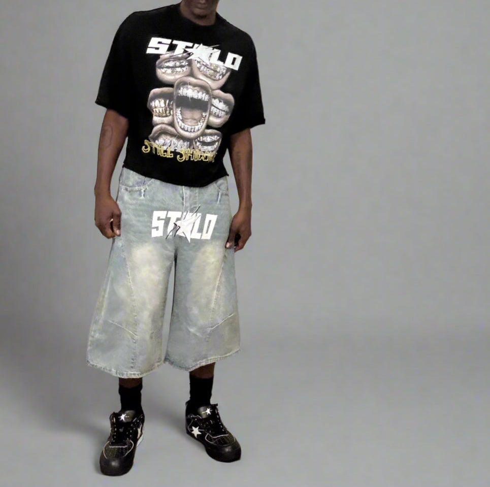 Limited Editon Stolo Clothing Co STILL SHINING French Terry Raw Edge Tee