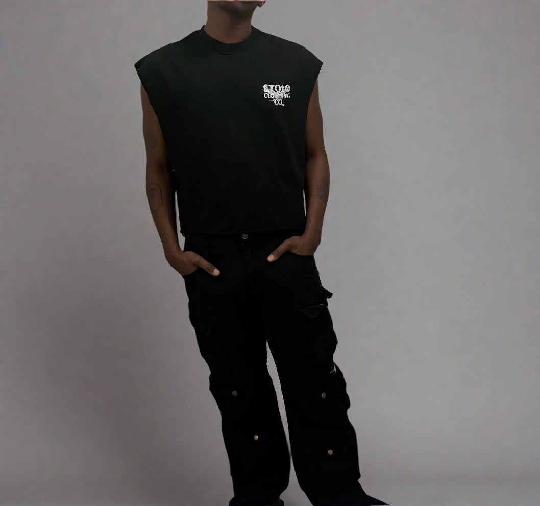 Stolo Clothing Co Birdies Minimalistic French Terry Boxy Tank Top Tee