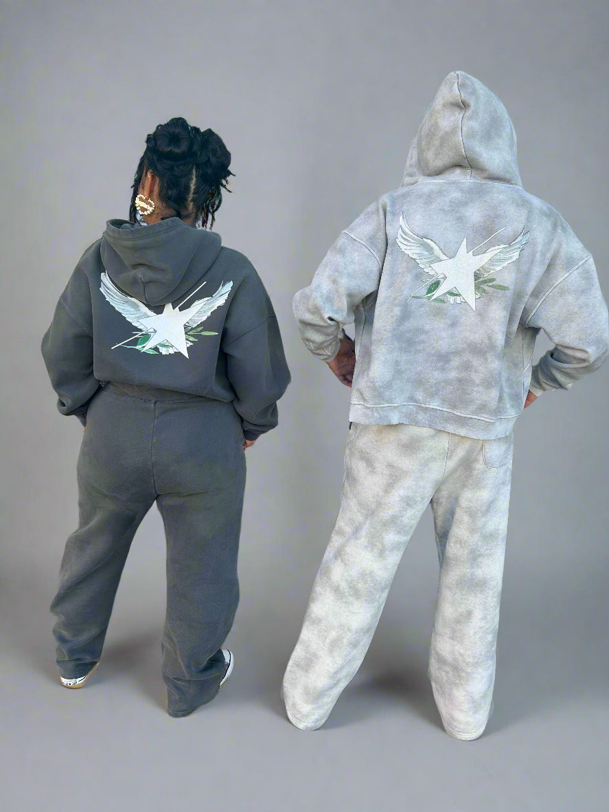 Stolo Clothing Co Birdies Hand-Frayed Sun Faded Boxy Hoodie