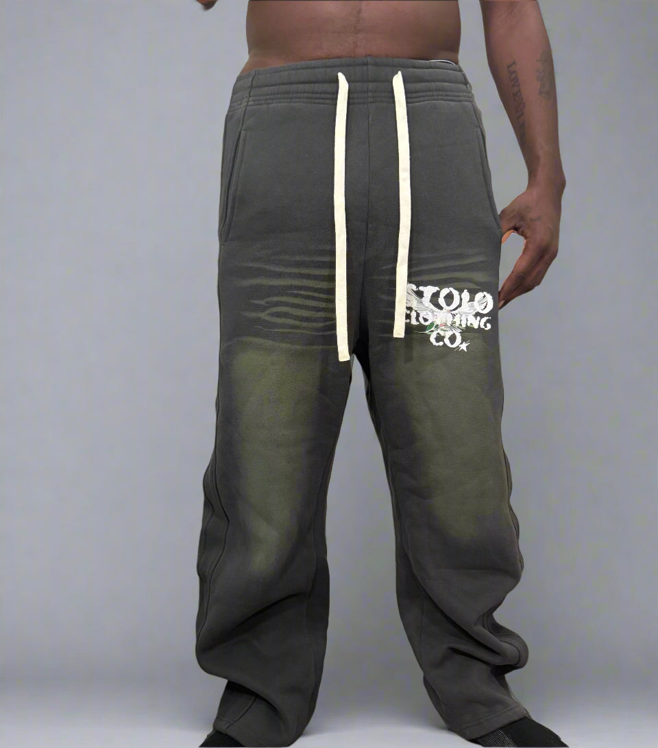Stolo Clothing Co Birdies Sun Faded Curved Blade Sweatpants