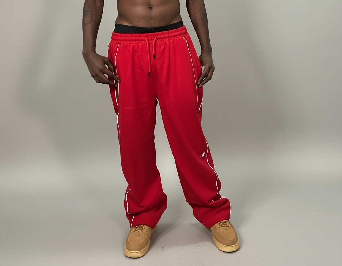 Stolo Clothing Co Essential Reflection Striped Straight-Leg Sweatpants