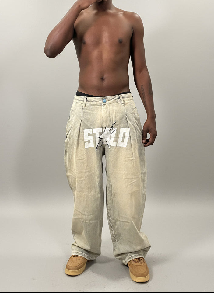 Stolo Clothing Co STARCHILD Baggy Faded Denim Jeans