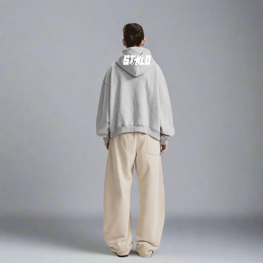 Stolo Clothing Co EVIL NUN Boxy Cropped Fleece Zip-up Hoodie