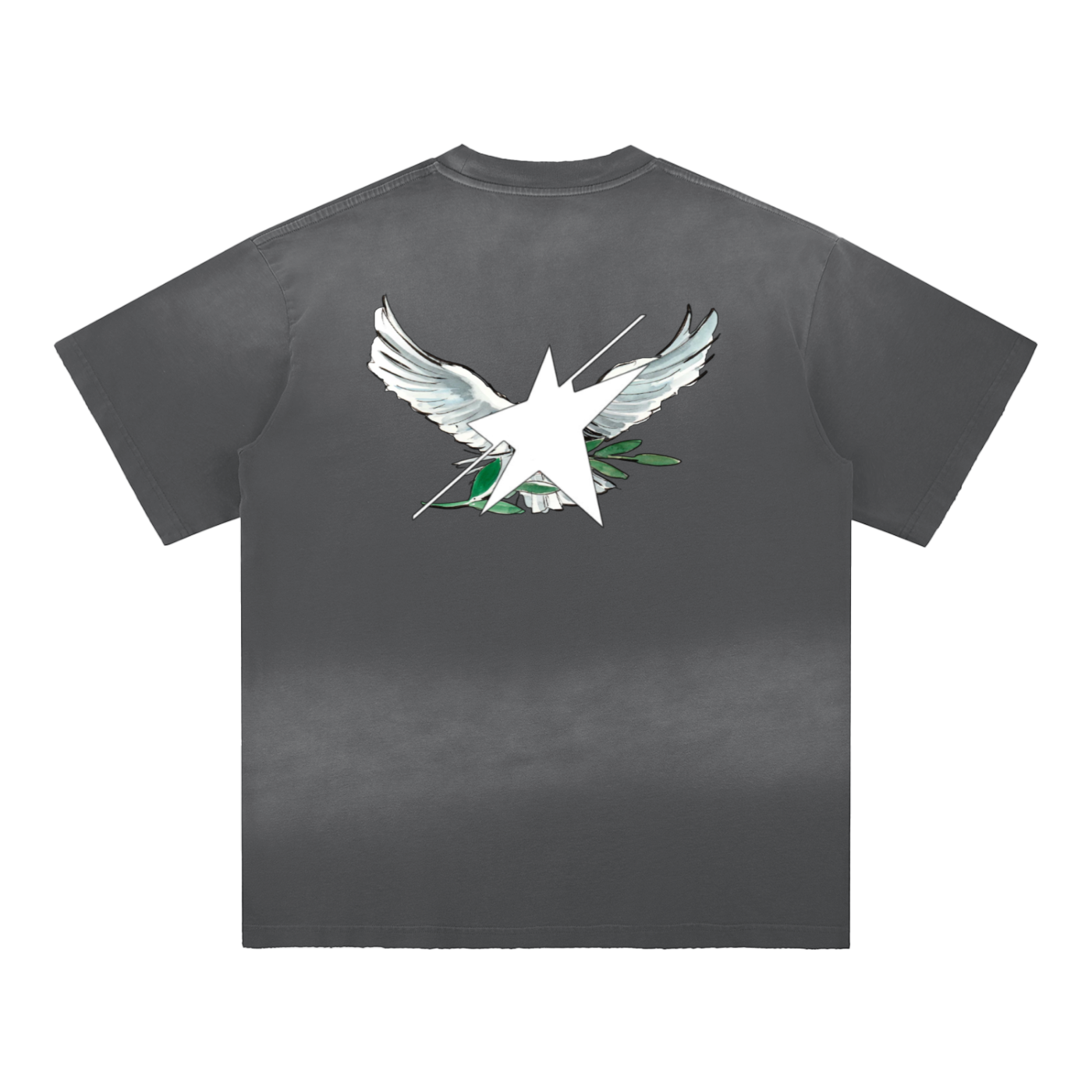 Limited Edition Stolo Clothing Co Birdies Sun Faded Hand-Frayed Cotton Tee
