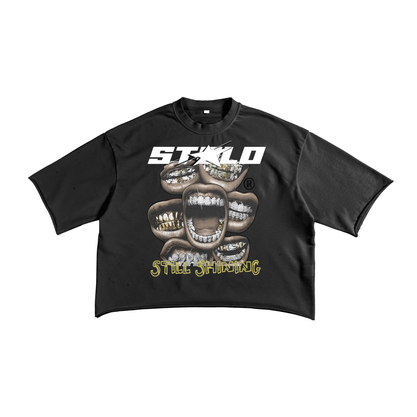 Limited Editon Stolo Clothing Co STILL SHINING French Terry Raw Edge Tee