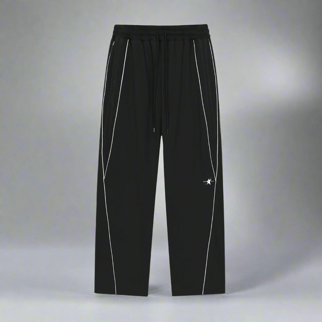 Stolo Clothing Co Essential Reflection Striped Straight-Leg Sweatpants