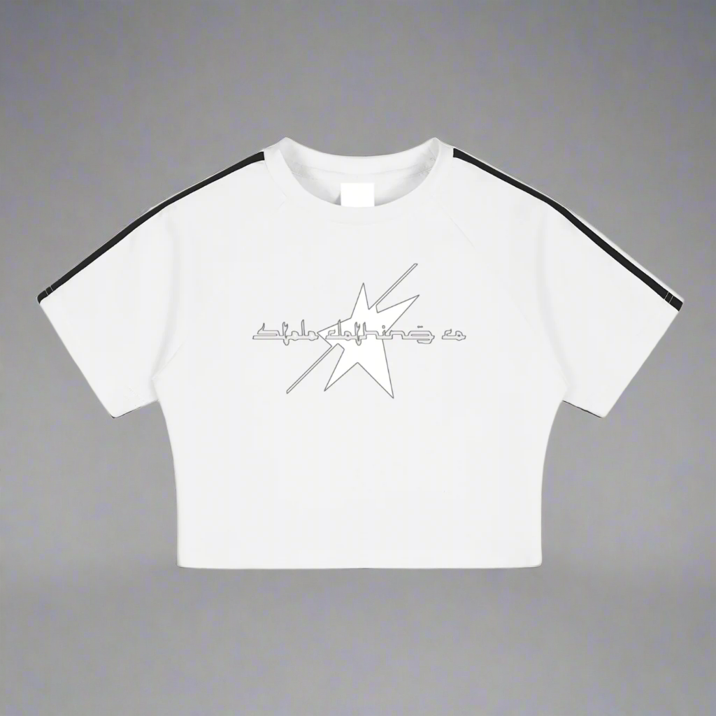 Stolo Clothing Co Essentials Taped Cooling Performance Crop Top Tee
