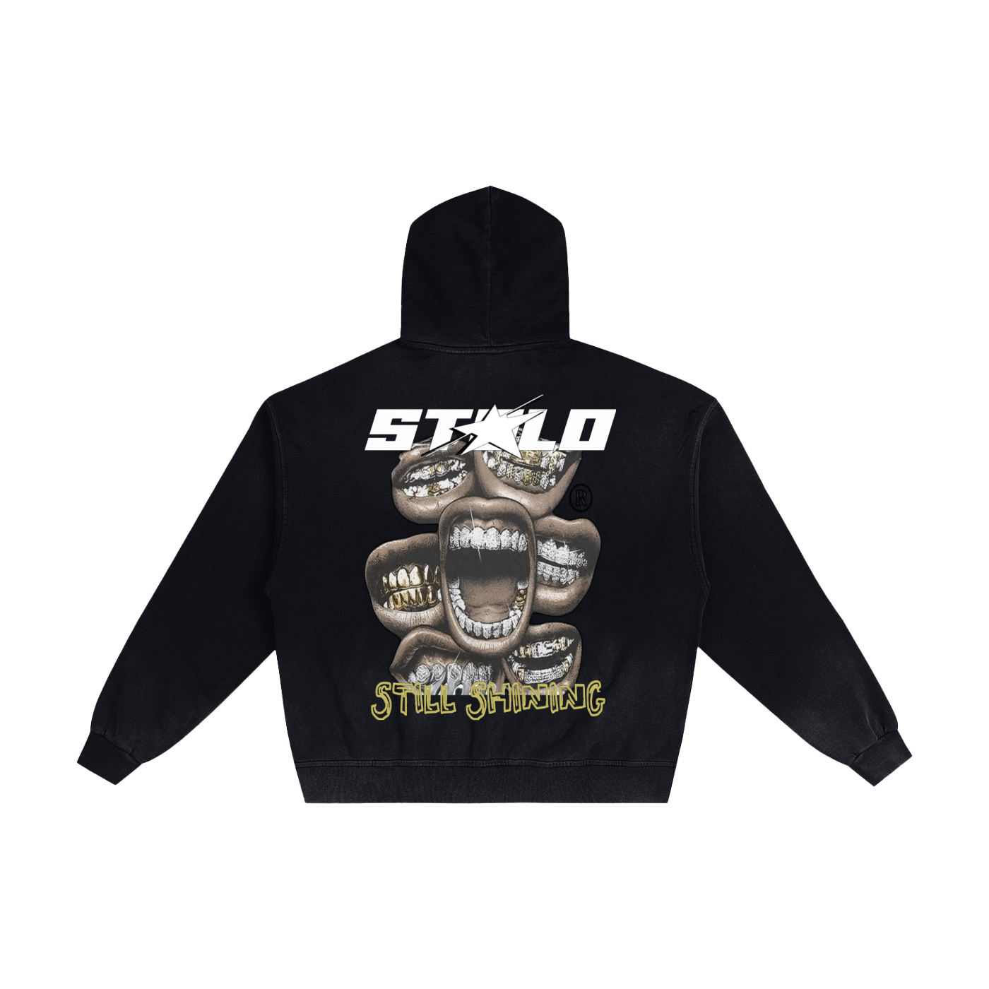 Limited Edition Stolo Clothing Co Still Shining Hand-Frayed Sun Faded Zip Up Hoodie