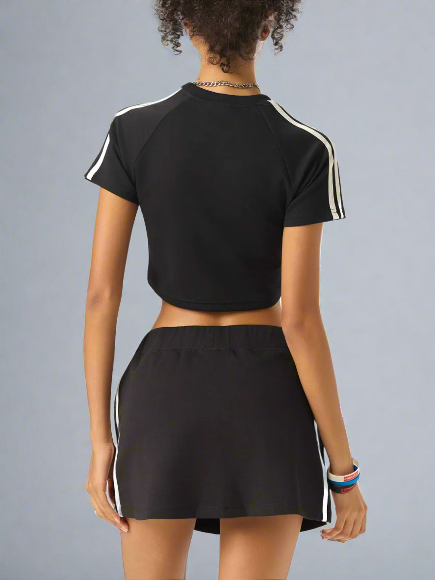 Stolo Clothing Co Essentials Taped Cooling Performance Crop Top Tee