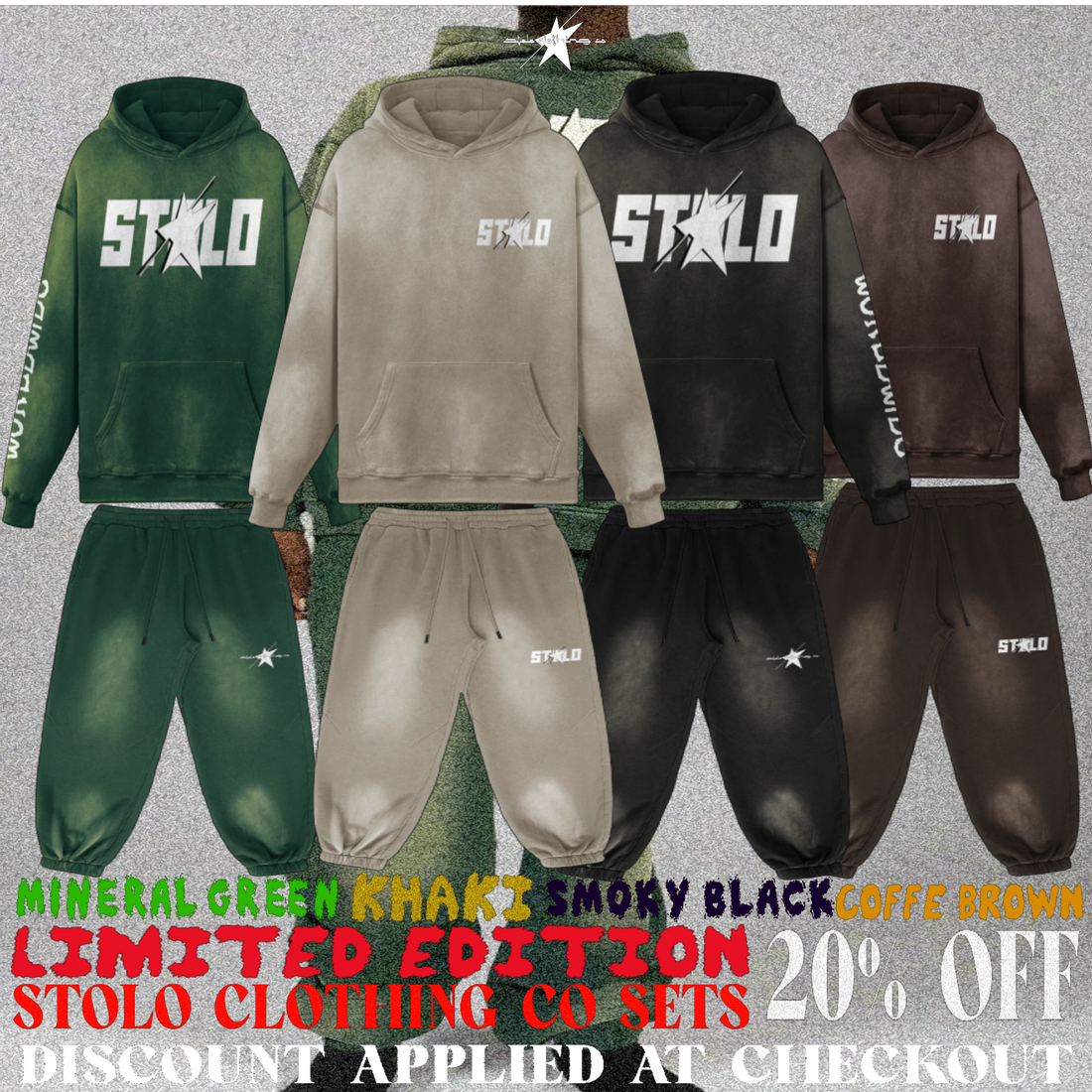 Embrace the Sun-Faded Stolo Sets: Limited Edition Streetwear for the Bold
