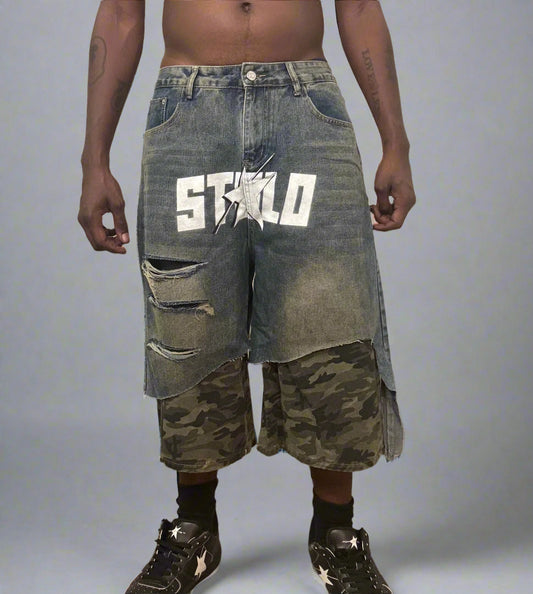 Elevate Your Style with Stolo's Exclusive Camo Jorts