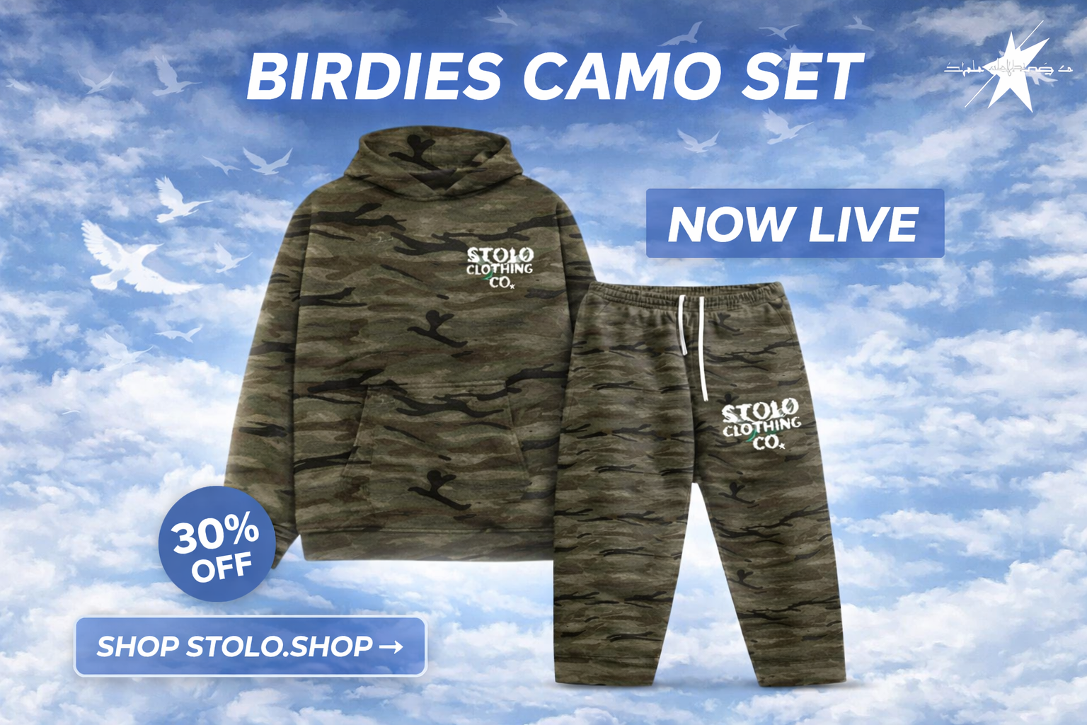 Stolo Clothing Co Birdies Camo Heavyweight Sets Just Dropped: The Ultimate Streetwear Collection You Need to Own
