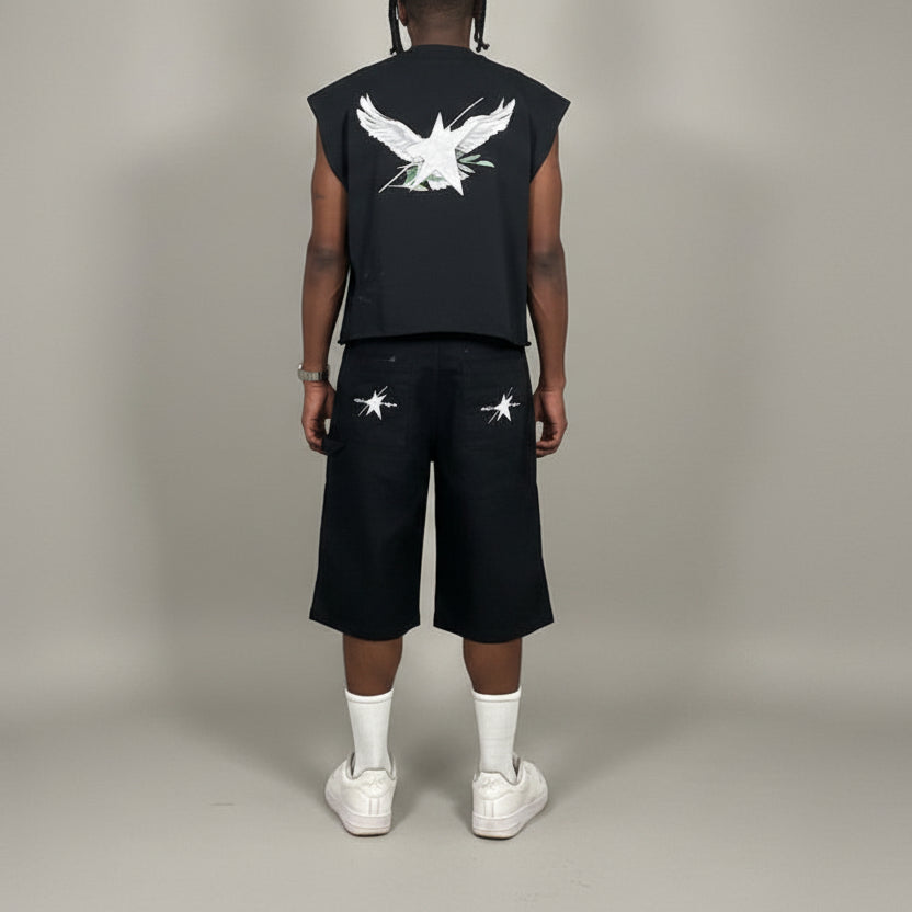Stolo Clothing Co Birdies Minimalistic French Terry Boxy Tank Top Tee (340GSM)