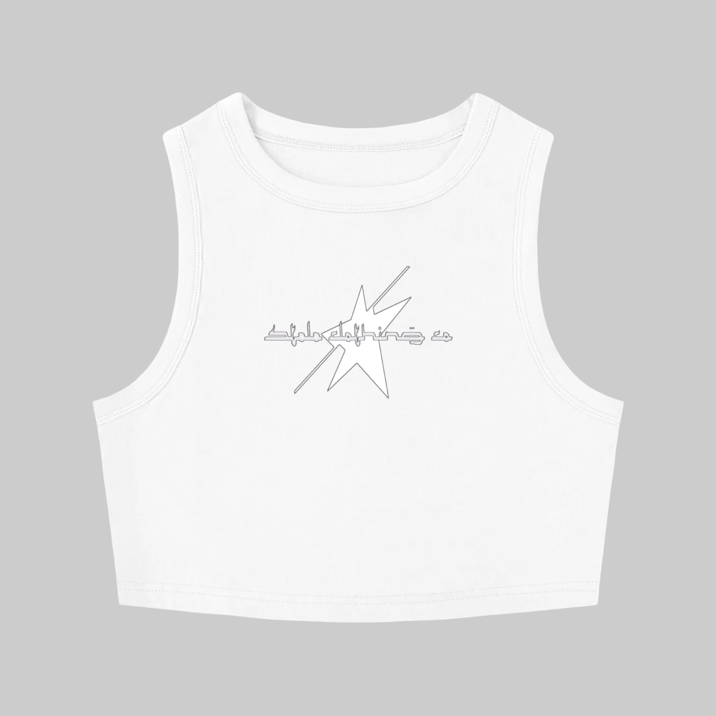Stolo Clothing Co LOGO Tight Crewneck Crop Tank Top Tee