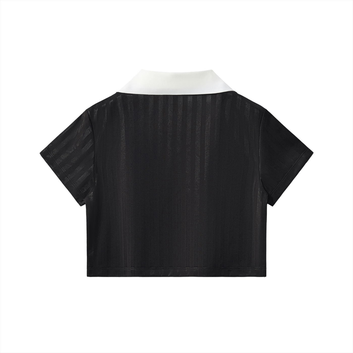 Stolo Clothing Co STARCHILD Contrast Collar Striped Cropped Jersey Tee