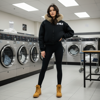 Stolo Clothing Co STARCHILD Sun Faded Boxy Detachable Fur Hoodie