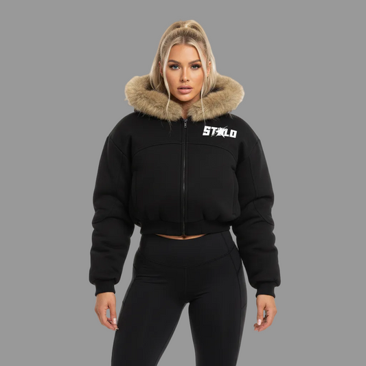 Stolo Clothing Co STARCHILD Sun Faded Boxy Detachable Fur Hoodie