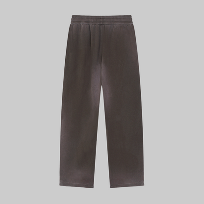Stolo Clothing Co LOGO Sun Faded Raw Edge Straight-Leg Sweatpants