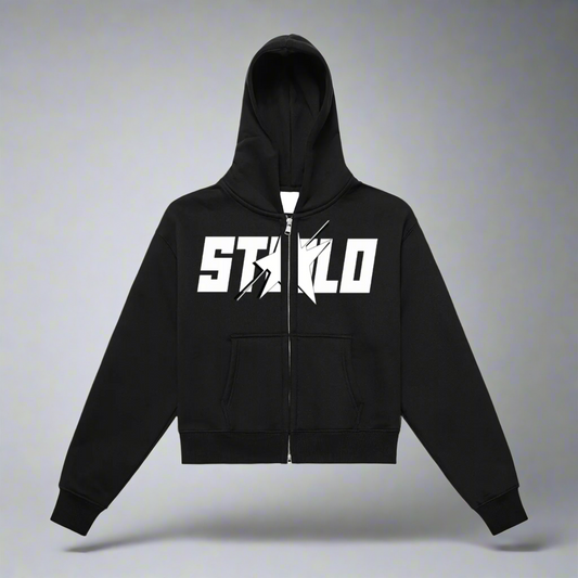Stolo Clothing Co STARCHILD Fleeced Zip-Up Cropped Hoodie